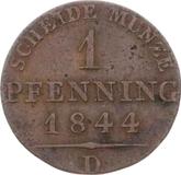 Reverse 1 Pfennig 1844 D