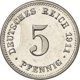 Obverse 5 Pfennig 1911 D