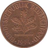 Reverse 1 Pfennig 1994 D
