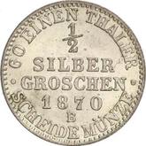 Reverse 1/2 Silber Groschen 1870 B