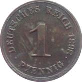 Obverse 1 Pfennig 1898 D