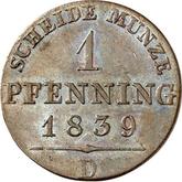 Reverse 1 Pfennig 1839 D