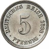 Obverse 5 Pfennig 1893 D