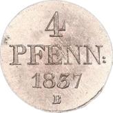 Reverse 4 Pfennig 1837 B