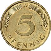 Obverse 5 Pfennig 1995 A