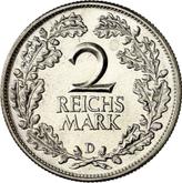 Reverse 2 Reichsmark 1925 D