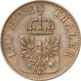 Obverse 3 Pfennig 1848 D