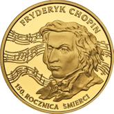 Reverse 200 Zlotych 1999 MW NR 150th anniversary of Fryderyk Chopin's death