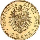 Reverse 10 Mark 1889 A Prussia
