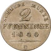 Reverse 2 Pfennig 1844 D
