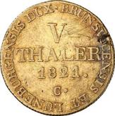 Reverse 5 Thaler 1821 C