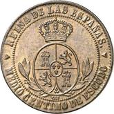 Reverse 1/2 Céntimo de escudo 1868 OM