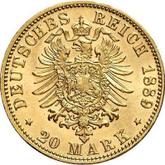 Reverse 20 Mark 1889 D Saxe-Meiningen