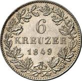 Reverse 6 Kreuzer 1849