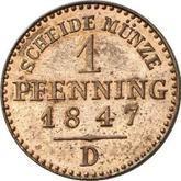 Reverse 1 Pfennig 1847 D