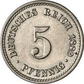 Obverse 5 Pfennig 1889 A