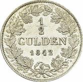 Reverse 1/2 Gulden 1842 D