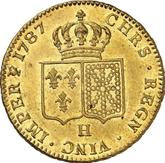 Reverse Double Louis d'Or 1787 H