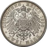Reverse 2 Mark 1898 E Saxony