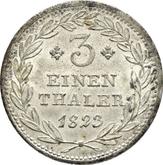 Reverse 1/3 Thaler 1823