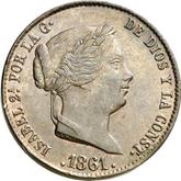 Obverse 25 Céntimos de real 1861