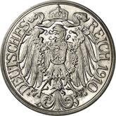 Reverse 25 Pfennig 1910 G