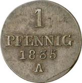 Reverse Pfennig 1835 A