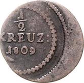 Reverse 1/2 Kreuzer 1809-1810