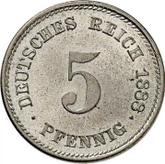 Obverse 5 Pfennig 1888 E