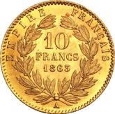 Reverse 10 Francs 1863 A