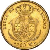 Reverse 100 Reales 1854