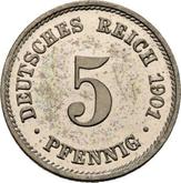 Obverse 5 Pfennig 1901 F