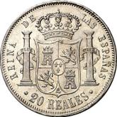 Reverse 20 Reales 1863