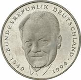 Obverse 2 Mark 1995 F Willy Brandt