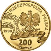 Obverse 200 Zlotych 1999 MW NR 150th anniversary of Fryderyk Chopin's death