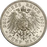 Reverse 5 Mark 1901 В Saxe-Meiningen