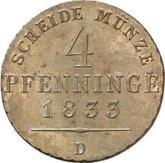 Reverse 4 Pfennig 1833 D