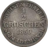 Reverse 1/2 Groschen 1859 B