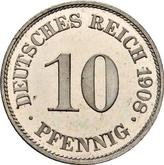 Obverse 10 Pfennig 1908 A