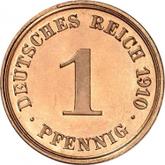 Reverse 1 Pfennig 1910 J