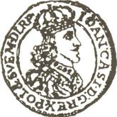 Obverse Ducat 1653 AT Portrait with Crown