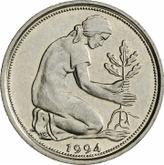 Reverse 50 Pfennig 1994 D