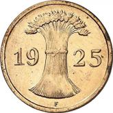 Reverse 1 Reichspfennig 1925 F