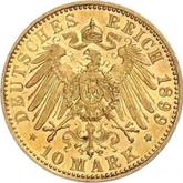 Reverse 10 Mark 1899 A Prussia