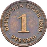 Obverse 1 Pfennig 1898 A