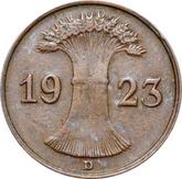 Reverse 1 Rentenpfennig 1923 D