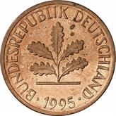 Reverse 1 Pfennig 1995 J