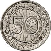 Reverse 50 Reichspfennig 1929 F