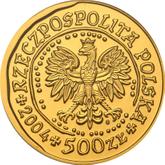 Obverse 500 Zlotych 2004 MW NR White-tailed eagle