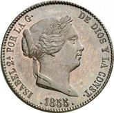 Obverse 25 Céntimos de real 1855